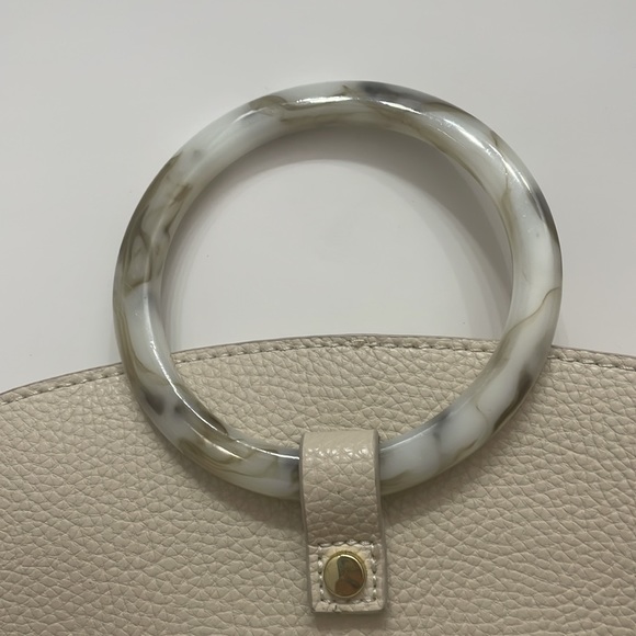 Kate Loxton, handbag, modern Lucite handle, nude - Picture 2 of 6
